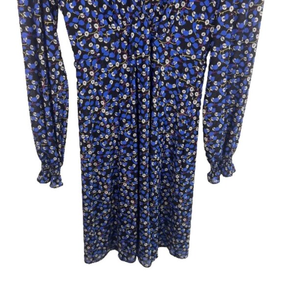 Cabi Womens The Ten Ditzy Floral Dress Size S Royal Blue Feminine Dark Romantic - Picture 4 of 15